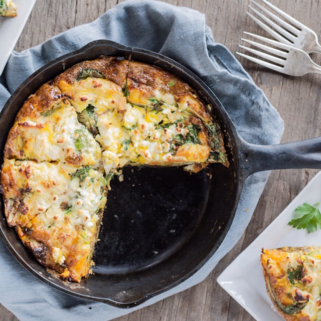 Tumbleweed Farm Harvest Frittata With Sweet Potato, Kale & Goat Cheese