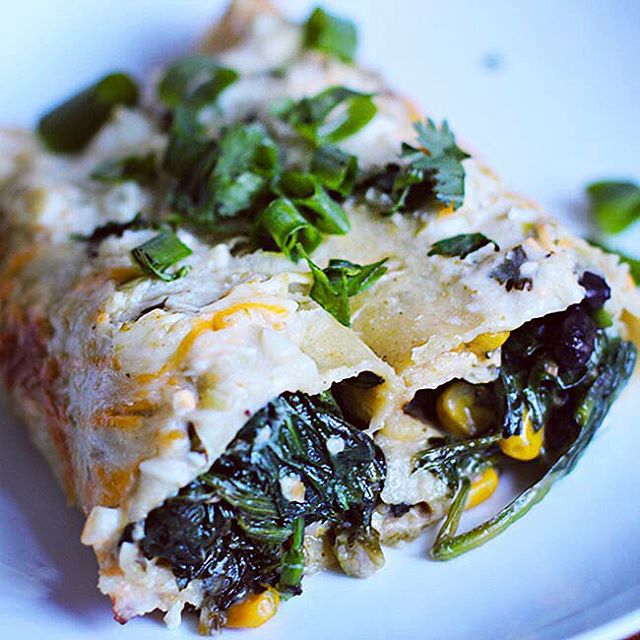 Black Bean, Spinach, And Greek Yogurt Enchiladas Recipe The Feedfeed