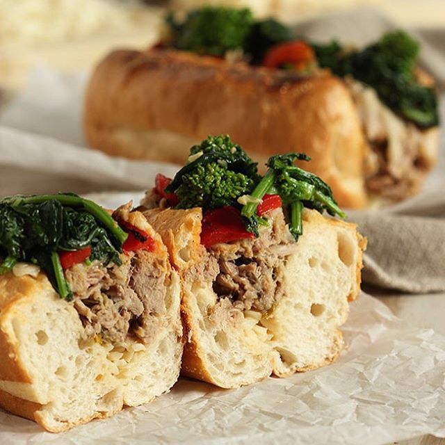 Slow Cooker Braised Pork Sandwiches With Broccoli Rabe Recipe The Feedfeed