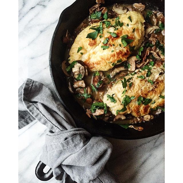 Skillet Chicken In Marsala With Proscuitto & Porcini Mushroom recipe