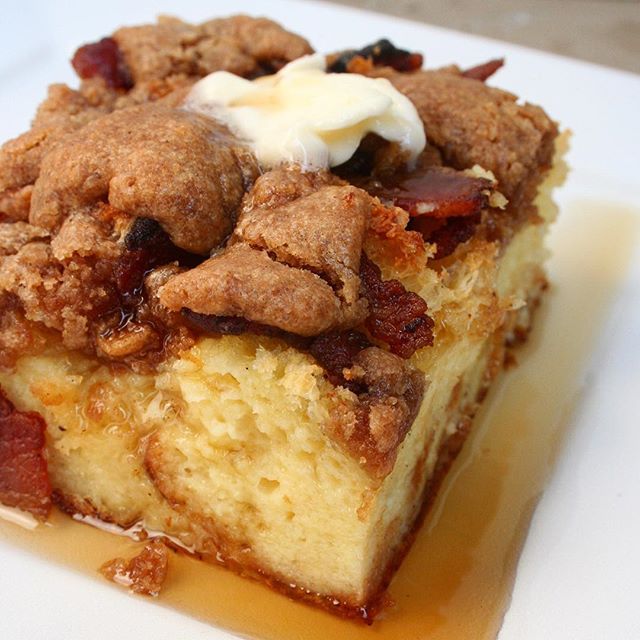 Cinnamon And Sugar Bacon French Toast Bake by foodandfrenchies Quick