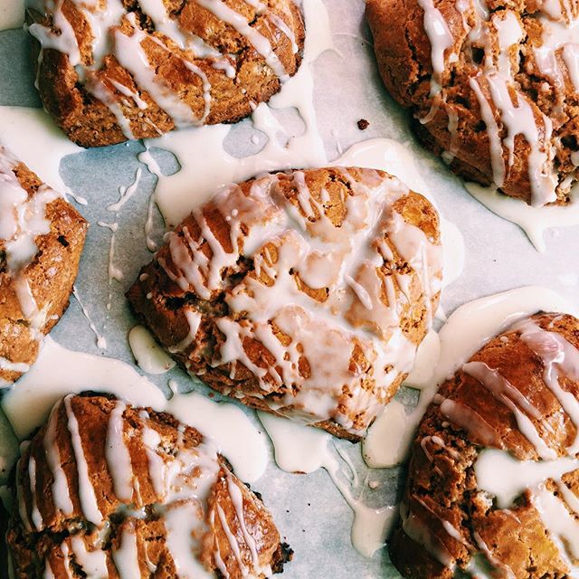 Gingerbread Scones With Spiced Rum Glaze Recipe The Feedfeed