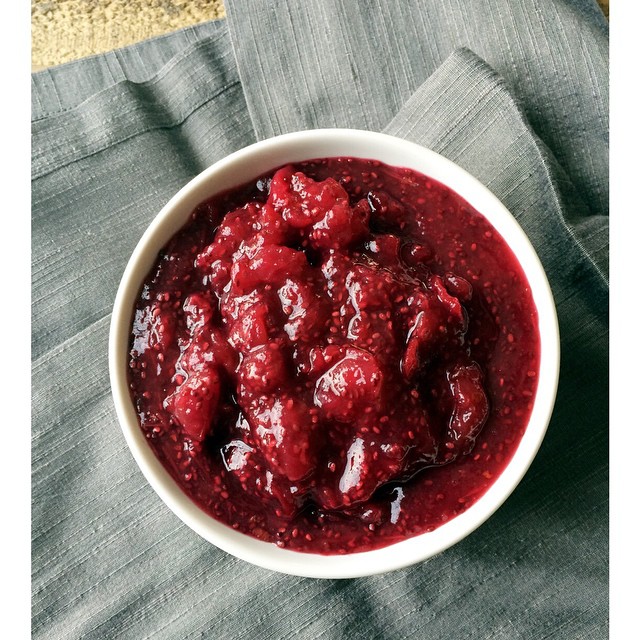 Chia cranberry sauce with orange zest honey recipe the feedfeed