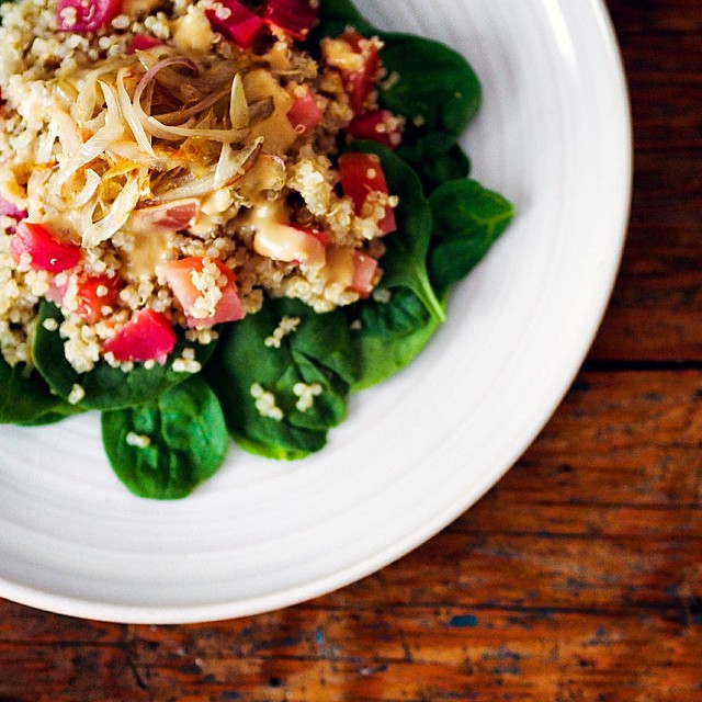Beet & Quinoa Salad With Whitemiso & Coconut Palm Sugar Dressing