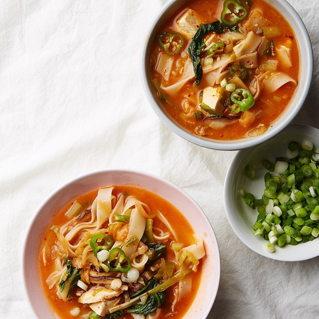 Kimchi And Tofu Rice Noodle Stew Recipe | The Feedfeed