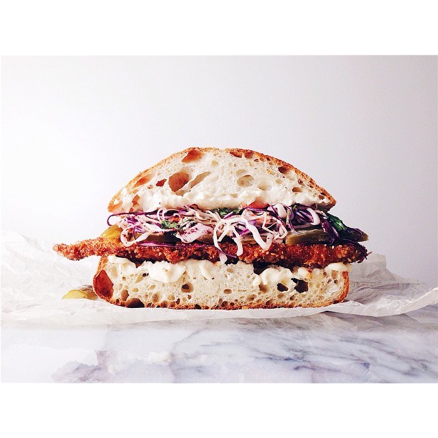 Schnitzel Sandwich With Sumac Slaw Recipe The Feedfeed