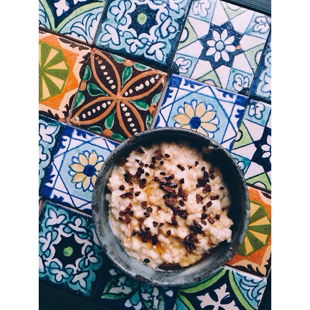 Miso Oats With Honey & Cacao Nibs Recipe The Feedfeed