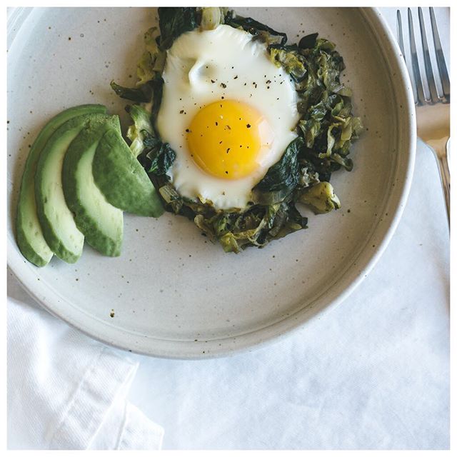 Shaved Brussels Sprout And Spinach Shakshuka by downshiftology Quick