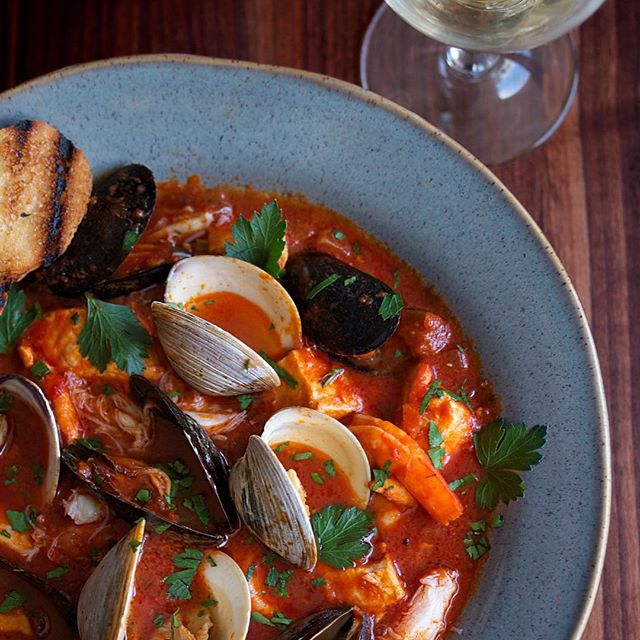 Seafood Stew With Swordfish, Halibut, Crab, Shrimp, Mussels, Clams