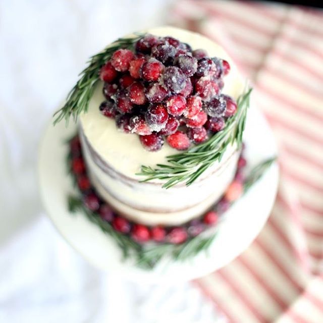 Christmas Cranberry Cake With White Chocolate Buttercream by college ...