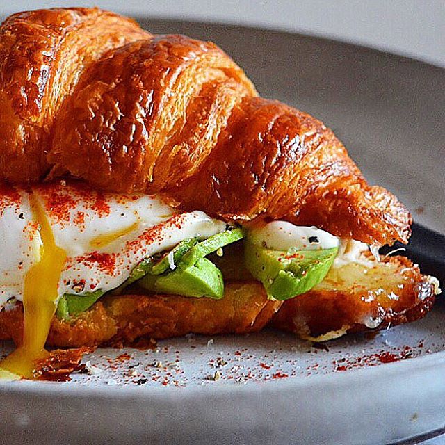 Croissant Egg Sandwich recipe by Khalil B | The Feedfeed