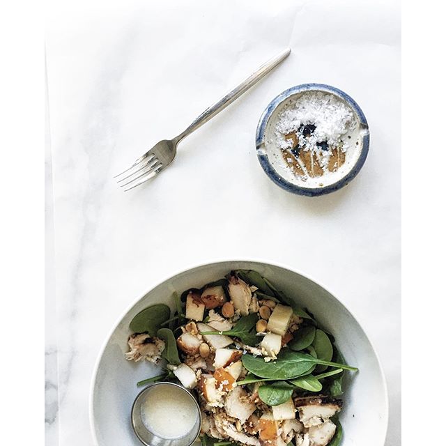 Spinach And Bosc Pear Salad With Grilled Chicken And A Lime Agave