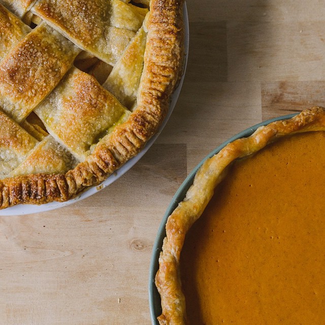 Apple Pie & Browned Butter Pumpkin Pie With Spices & Carrot...