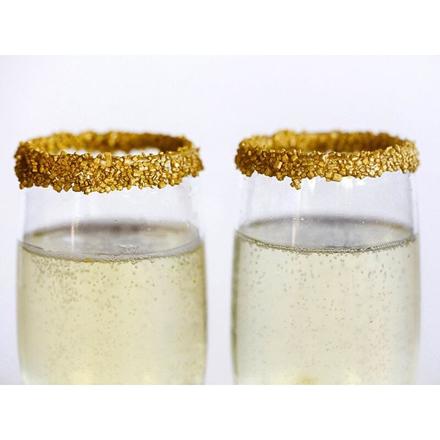 Gold Sugar Rimmed Champagne Flutes Recipe The Feedfeed