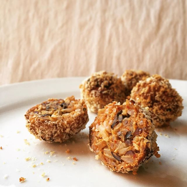 Kimchi Arancini With Ssamjang Mayo Recipe The Feedfeed