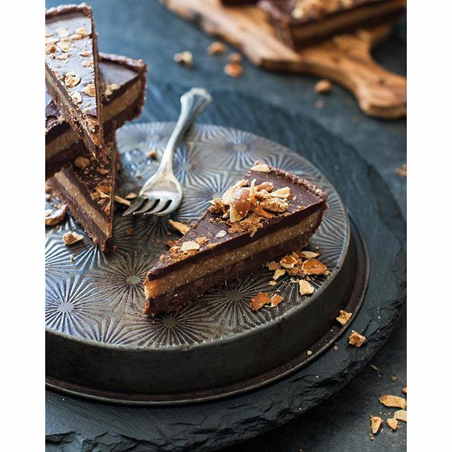 Mostly Raw Chocolate Peanut Butter Truffle Tart Recipe By Kayley Mccabe The Feedfeed