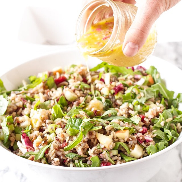 Kale & Wild Rice Salad With Apple, Celery & Cranberries by reciperunner ...