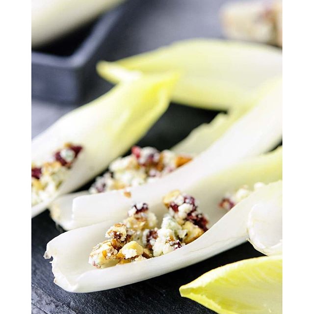 Blue Cheese, Pecans And Cranberry Endive Boats Recipe The Feedfeed