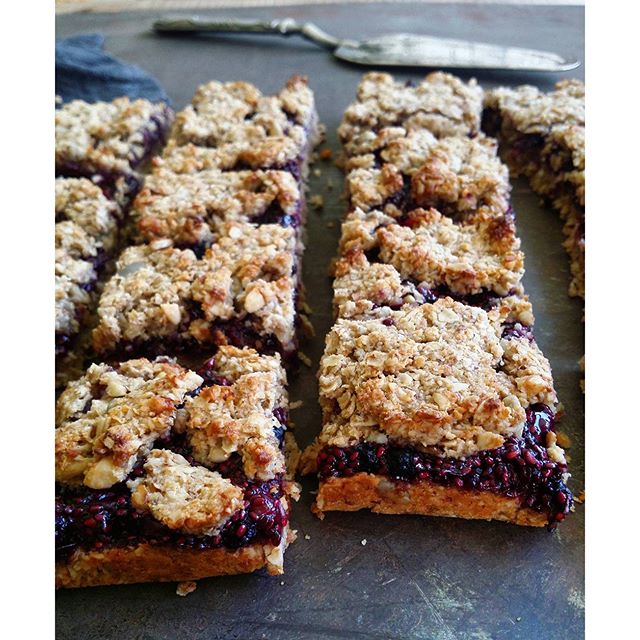 Chia Jam Oat Bars Recipe The Feedfeed