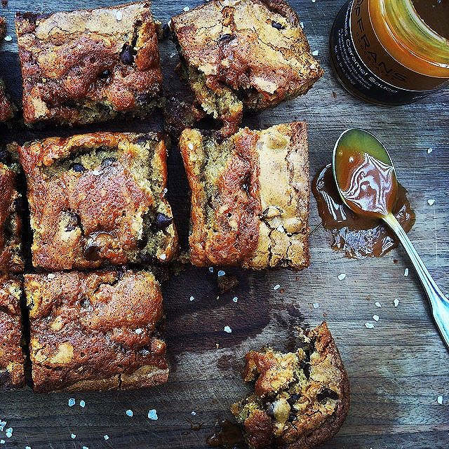 Salted Caramel And Brown Butter Blondie Brownies by displacedhousewife