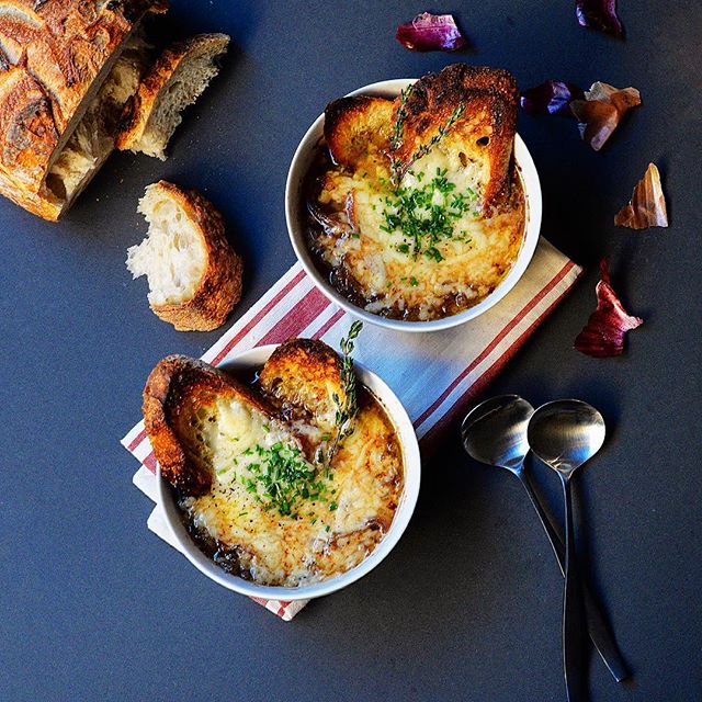 French Onion Soup With Sourdough And Gruyere Toasts Recipe | The Feedfeed