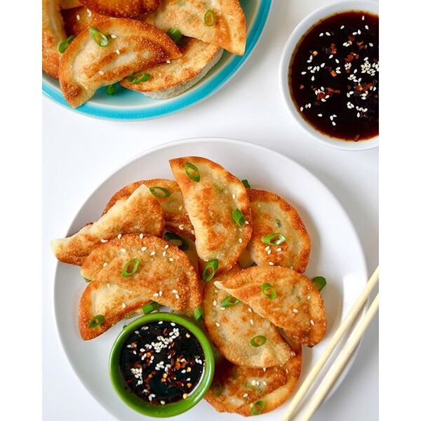 Sesame Chicken Potstickers Recipe By Chungah Rhee The Feedfeed