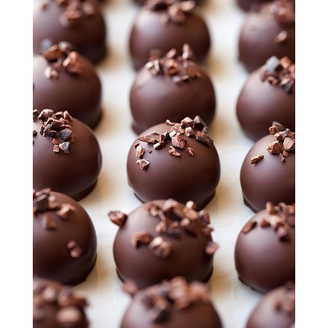 Dark And Milk Chocolate Cocoa Nib Truffles Recipe The Feedfeed