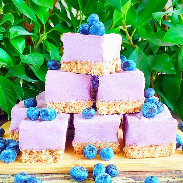 Raw Blueberry Lavender Cream Slice Recipe The Feedfeed