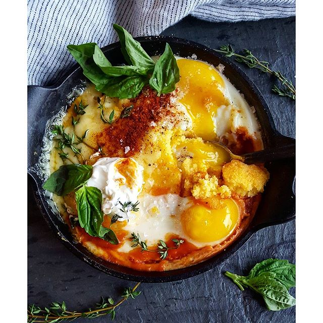 Baked Egg, Marinara And Polenta Casserole Recipe The Feedfeed