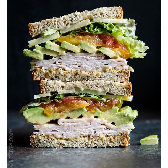Turkey, Cheddar, Lettuce And Tomato Sandwich On Rye Bread Recipe The