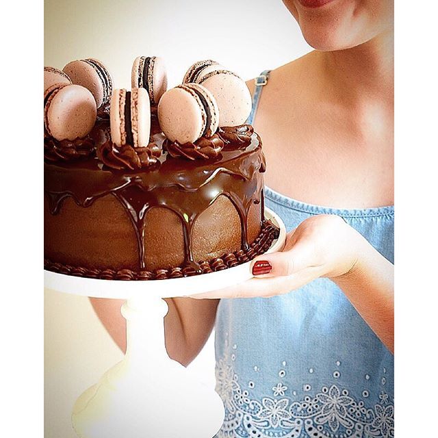 Chocolate Cake With Ganache And Chocolate Macaroons By Bibbyskitchen Quick Easy Recipe The Feedfeed