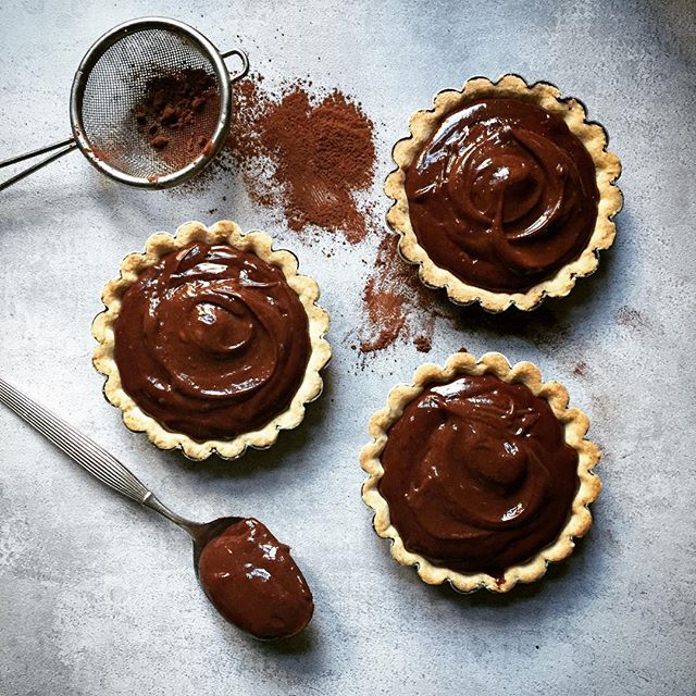 Mini Dark Chocolate Ganache Tarts Recipe The Feedfeed