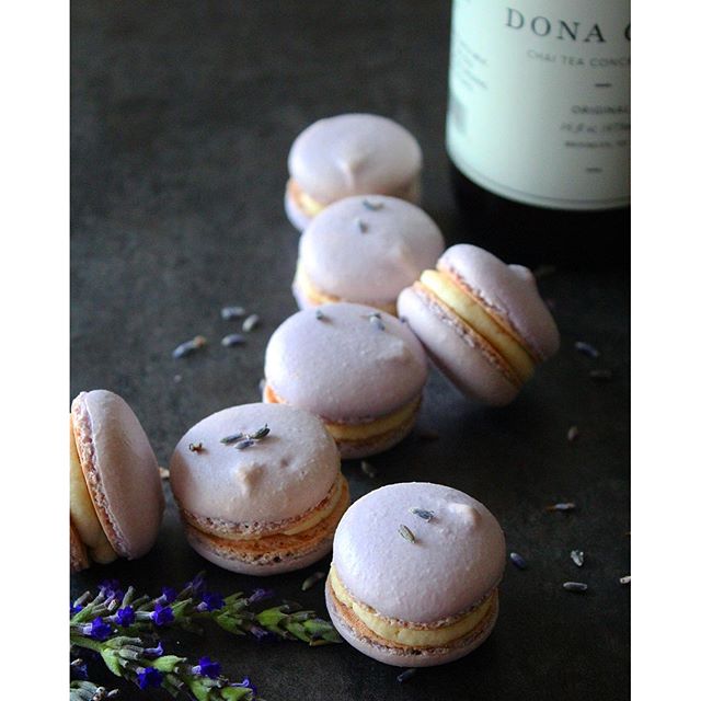 Lavender Macarons With The Chai Buttercream Filling The Feedfeed