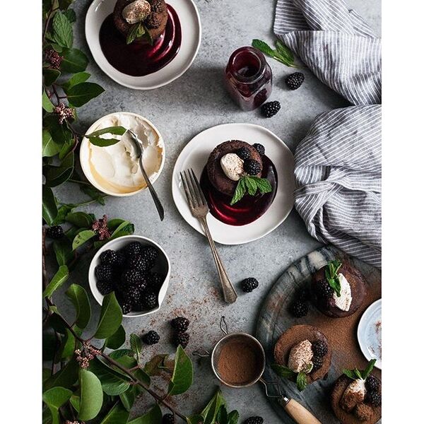 Flourless Chocolate Blackberry Torte With Blackberry Puree Recipe By Kayley Mccabe The Feedfeed