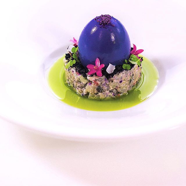 Salt Fish And Potato Salad With Soft Boil Purple Egg Recipe The Feedfeed