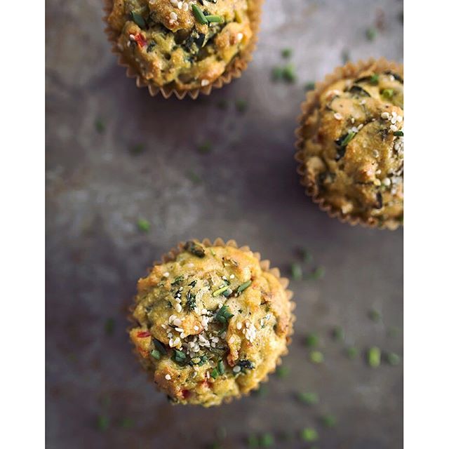Savory Egg Muffins With Spinach, Red Peppers And Shallots Recipe The