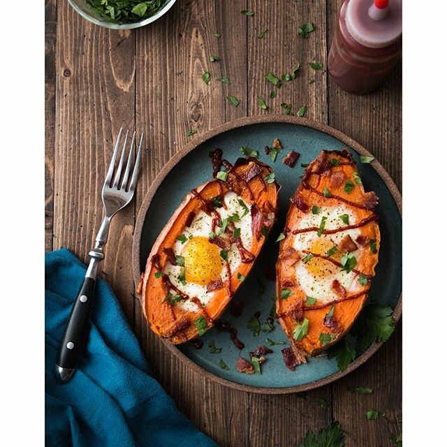 Sweet Potato Breakfast Boats - Mama Living Abroad