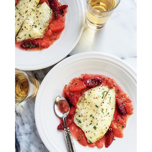 Baked Halibut With Citrus Wine Sauce recipe