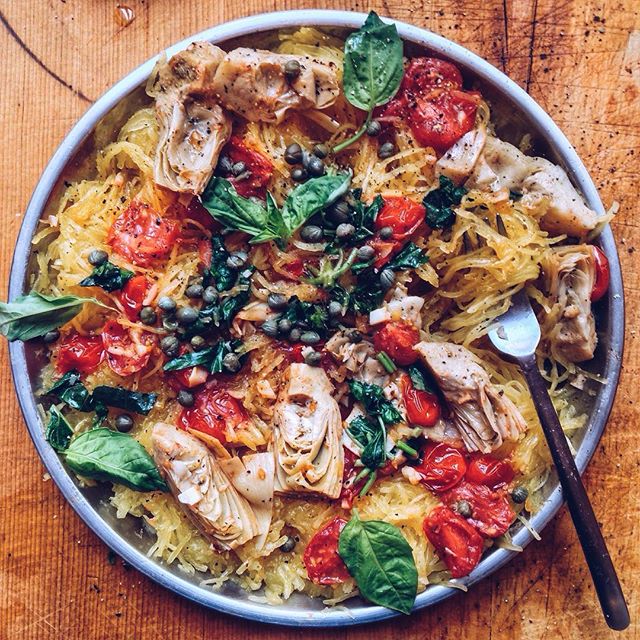 Artichoke Tomato Spaghetti Squash Recipe