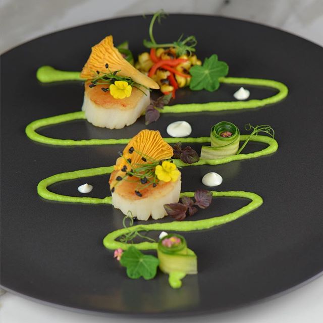 Pan Seared Nantucket Bay Diver Scallops With Vegetables Recipe The