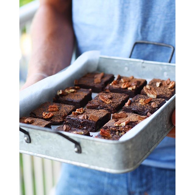 Chai Infused Black Bean Brownies With Chocolate Chips And Pecans by