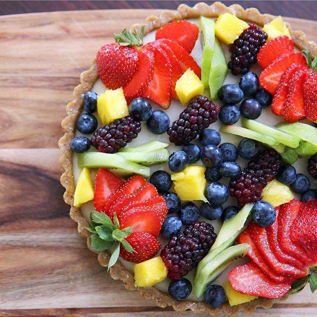 Summer Fruit Tart With Cashews And Almond Milk by