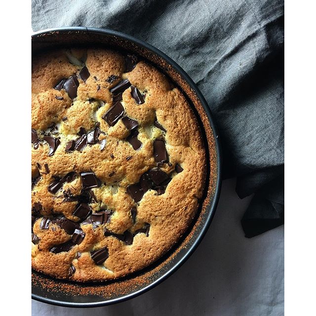 Bittersweet Chocolate Chunk Pear Cake recipe