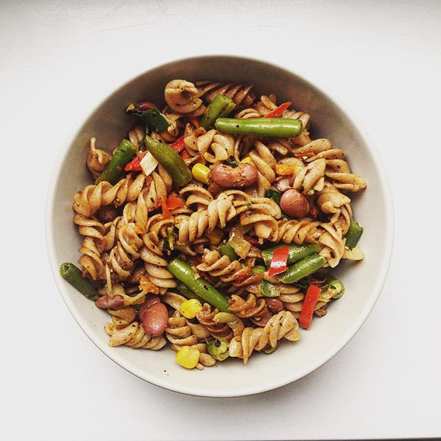 Spelt Fusilli Pasta With Veggies And Beans Recipe The Feedfeed
