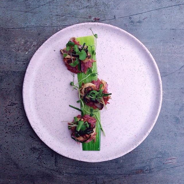 Leek Ribbon, Pink Potato, Chestnut Oyster Mushroom, Coral Mushroom