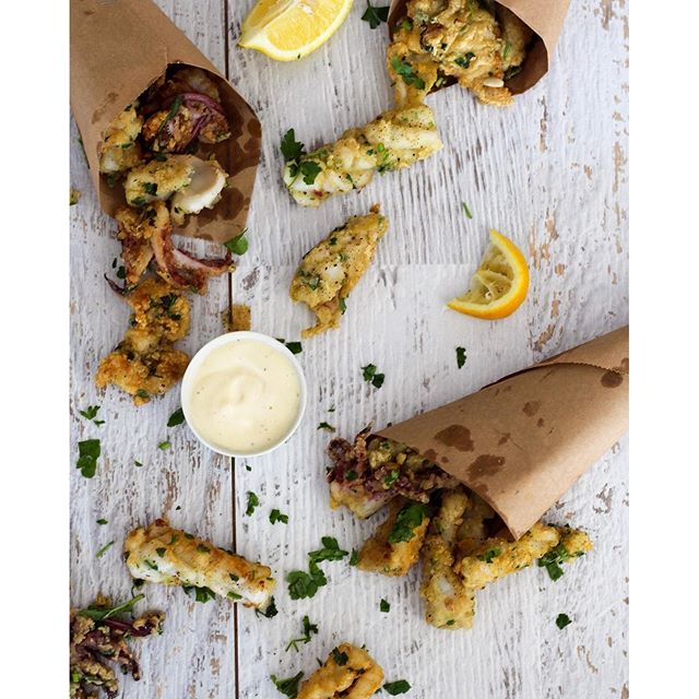Salt And Pepper Fried Squid With Lime Aoli Dipping Sauce Recipe The