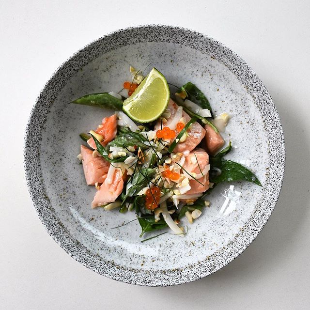 Poached Ocean Trout Salad With Fresh Coconut, Mint, Chilli And Peanuts by thehungrychook Quick