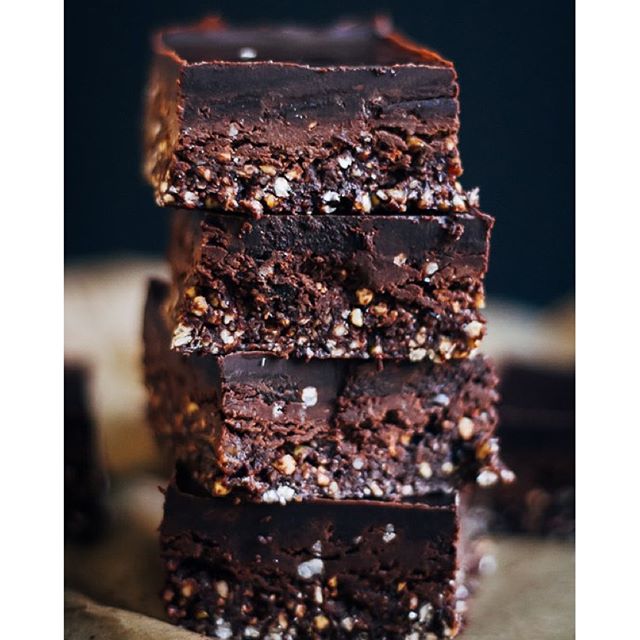 Raw Vegan Chocolate Fudge Brownie Bars by wellandfull Quick & Easy