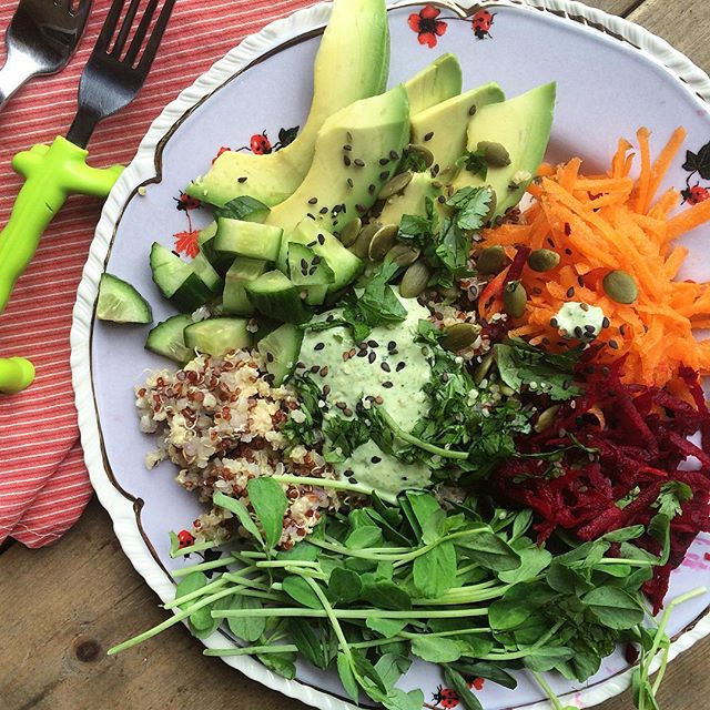 Quinoa Rainbow Salad With Tahini Dressing by rachels_nd | Quick & Easy ...