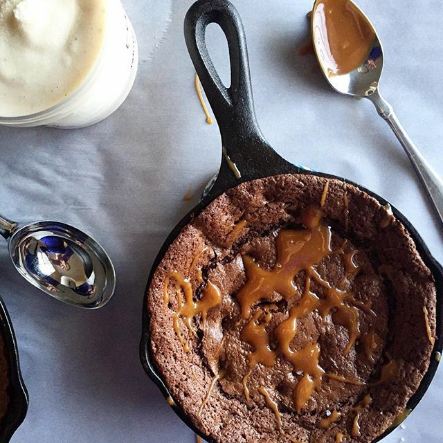 Mini Cast Iron Skillet Brownie